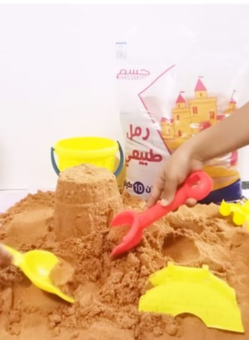 HASSM Natural washed and dry sand, 10 kg, ideal for sandboxes and outdoor use. Fun for play and skill development. - Image 2